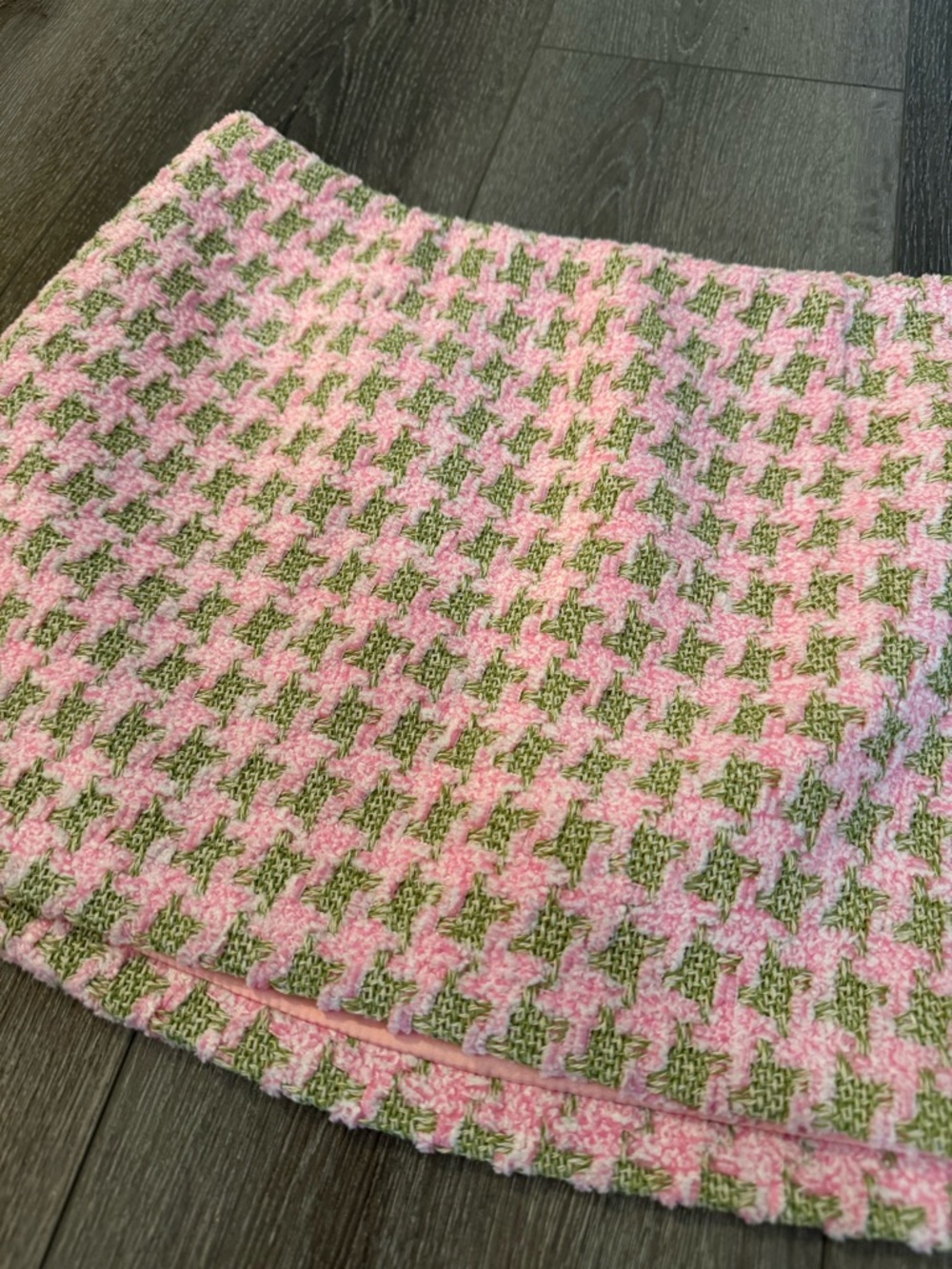 Guizio Halstead Pink Mini Skirt Houndstooth Pattern Size Medium - Picture 3 of 9
